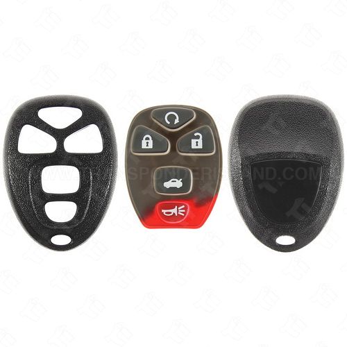 GM New Style Keyless Entry Remote Shell and Rubber Pad 5B Trunk / Remote Start