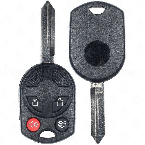 2007 - 2013 Ford Lincoln Mazda Mercury 4 Button Old Style Remote Head Key Shell - H75 Keyway