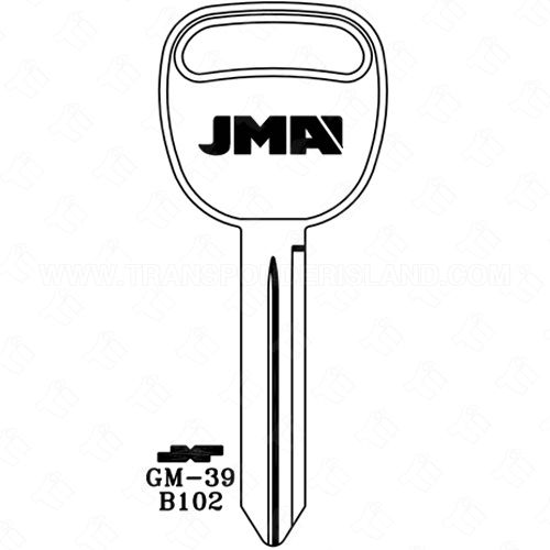 JMA GM Truck Key Blank GM-39 B102