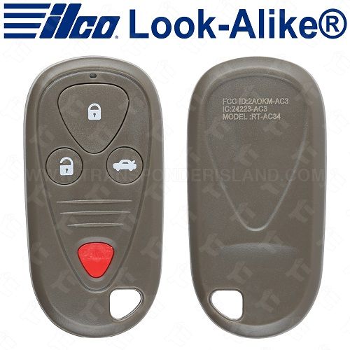 Ilco 1999 - 2003 Acura CL TL Keyless Entry Remote 4B Trunk - E4EG8D-444H-A RKE-ACURA-4B2