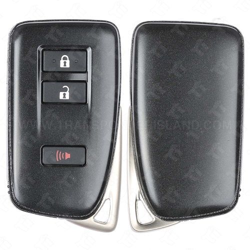 2015 - 2020 Lexus Smart Key Shell Case 3 Button with Emergency Key for FBA / FLB