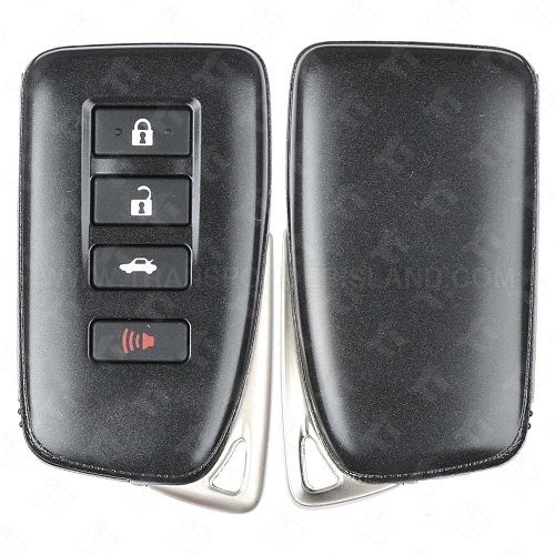 2014 - 2024 Lexus Smart Key Shell Case 4B Trunk with Emergency Key for FBA / FLB