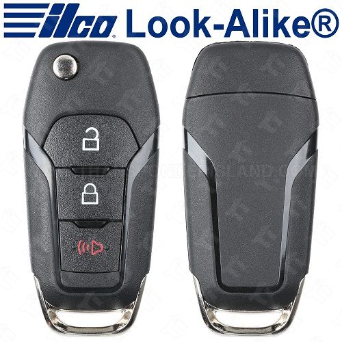 Ilco 2015 - 2023 Ford 3 Button High Security Remote Head Flip Key - FLIP-FORD-3B1HS