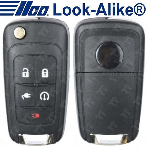 Ilco 2011 - 2015 Chevrolet Volt PEPS Remote Flip Key 5B Plug-In - PRX-CHEVY-5B5