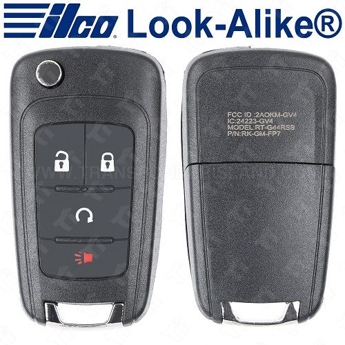 Ilco 2010 - 2019 Chevrolet Remote Flip Key 4B Remote Start - Replaces OHT01060512 - FLIP-GM-4B3HS