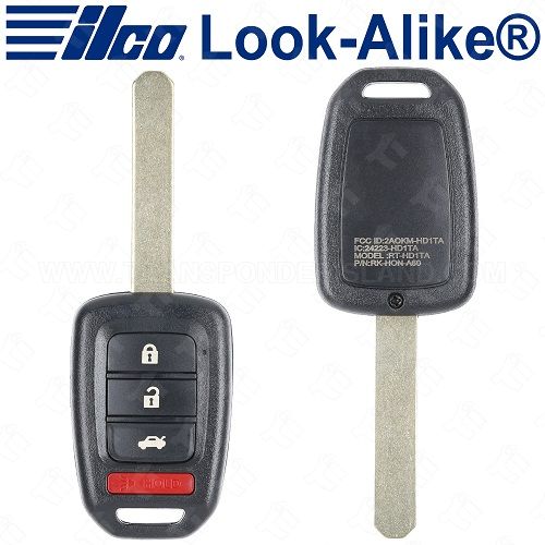Ilco 2016 - 2019 Honda Accord Civic Remote Head Key 4B Trunk - Replaces MLBHLIK6-1TA - RHK-HON-4B8