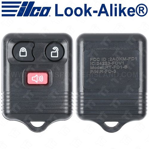 Ilco Ford 3 Button Keyless Entry Remote - Replaces CWTWB1U331 - RKE-FORD-3B1