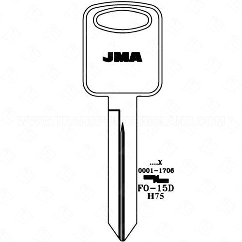 JMA Ford 8 Cut Key Blank FO-15D 1196FD H75