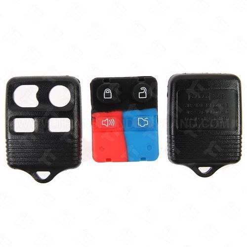 Ford 4 Button Keyless Entry Remote Shell and Rubber Pad