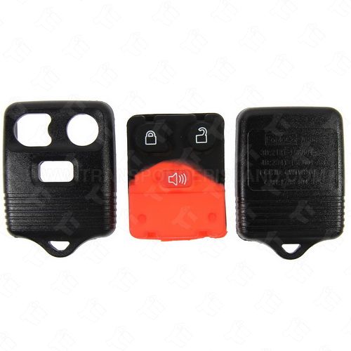 Ford 3 Button Keyless Entry Remote Shell and Rubber Pad