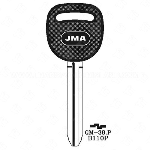 JMA GM Double Sided 10 Cut Plastic Head Key Blank GM-38.P B110P