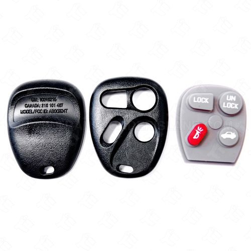GM Old Style Keyless Entry Remote Shell and Rubber Pad - 4B Trunk