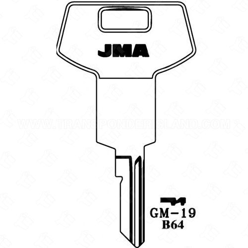 JMA GM Single Sided 6 Cut Key Blank GM-19 B64