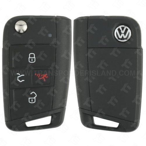 2018 - 2020 Volkswagen Remote Flip Key 5G6 959 752 AC without Comfort Access MQB HU162-T Keyway