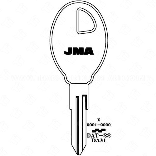 JMA Nissan Infiniti 8 Cut Key Blank DAT-22 X210 DA31