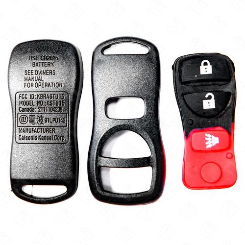Nissan Infiniti Keyless Entry Remote Shell and Rubber Pad 3B