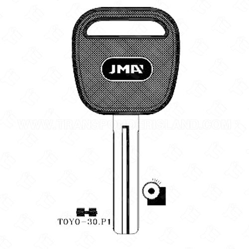 [TIK-JMA-TOYO30P1] JMA Lexus Short Blade High Security Plastic Head Key Blank TOYO-30.P1