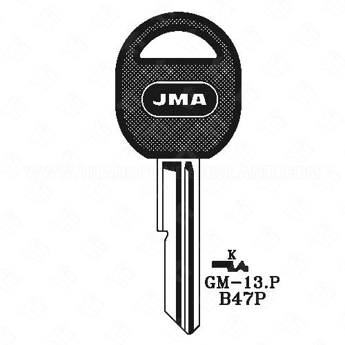 [TIK-JMA-GM13P] JMA GM Single Sided 6 Cut Plastic Head Key Blank GM-13P B47P K