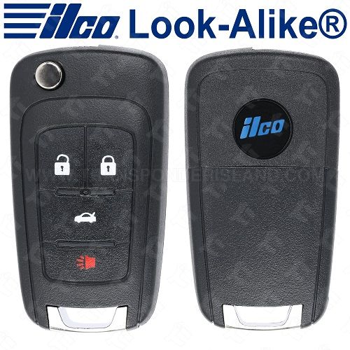 [TIK-ILC-170] Ilco GM Smart Flip Key 4B Trunk - Replaces OHT01060512 - PRX-GM-4B1