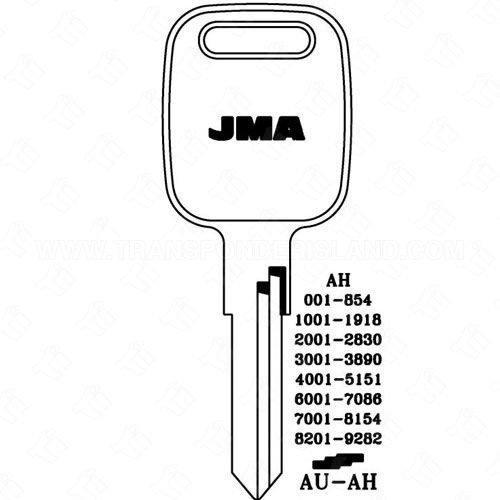 [TIK-JMA-AUAH] JMA Audi Key Blank AU-AH V35