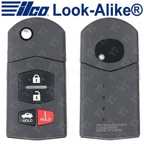 [TIK-ILC-027] Ilco Mazda Remote Flip Key 4B - Replaces BGBX1T478SKE125-01 - FLIP-MAZ-4B1