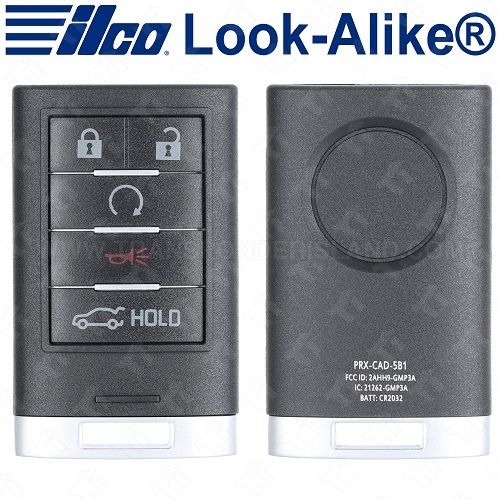 [TIK-ILC-031] Ilco 2010 - 2015 Cadillac SRX Smart Key 5B Hatch / Starter Replaces NBG009768T - PRX-CAD-5B1