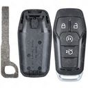 2013 - 2016 Ford Lincoln Export Smart Key Shell Case - 4B Trunk / Remote Start / No Panic with Emergency Key