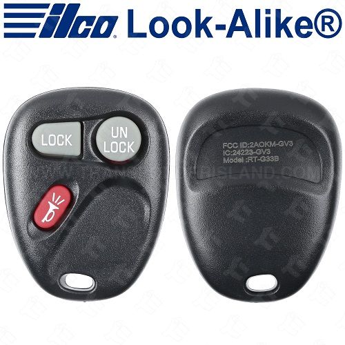 [TIK-ILC-207] Ilco 2001 - 2004 GM Keyless Entry Remote 3 Button - RKE-GM-3B7