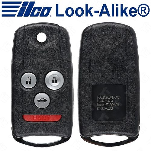 [TIK-ILC-227] Ilco 2007 - 2008 Acura TL Remote Flip Key 4B Trunk - FLIP-ACURA-4B2