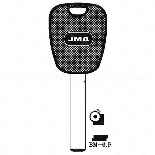 [TIK-JMA-BM6P] JMA BMW Plastic Head Key Blank 2 Track High Security BM-6.P HU92RP