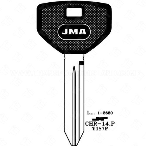 [TIK-JMA-CHR14P] JMA Chrysler Dodge Jeep Plastic Head Key Blank CHR-14P P1794 Y157P