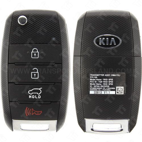 [TIK-KIA-48] 2013 - 2015 Kia Sorento Remote Flip Key 4B Hatch Gen 2 - TQ8-RKE-3F05 (XMA F/L) - KK10 High Security