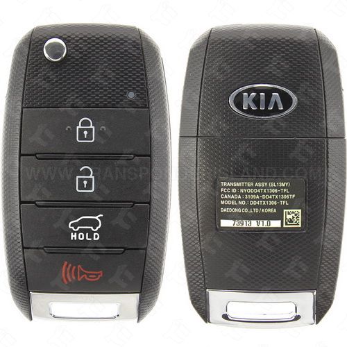 [TIK-KIA-57] 2014 - 2015 Kia Sportage Remote Flip Key 4B Hatch Gen 2 - NYODD4TX1306-TFL (SL13MY) - KK10 High Security