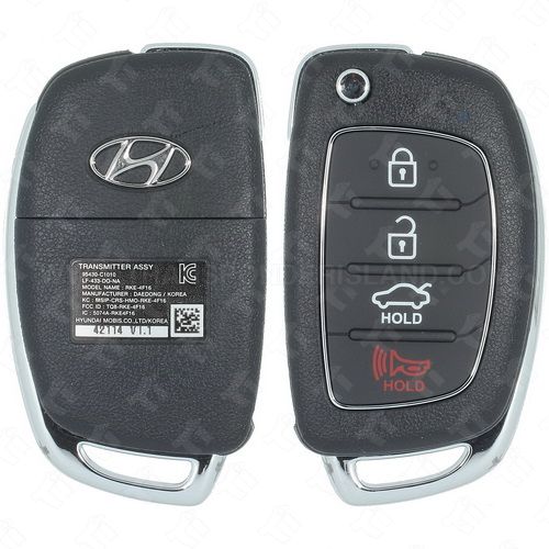 [TIK-HYU-60] 2015 - 2016 Hyundai Sonata Remote Flip Key 4B Trunk - TQ8-RKE-4F16 - LXP90
