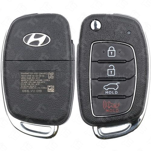 [TIK-HYU-72] 2015 - 2019 Hyundai SANTA FE Remote Flip Key 4B Hatch - TQ8-RKE-4F31 - HY18R