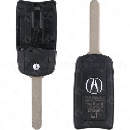 [TIK-ACU-44NM2] 2007 - 2008 Acura TL Remote Flip KEY SHELL ONLY - OUCG8D-439H-A
