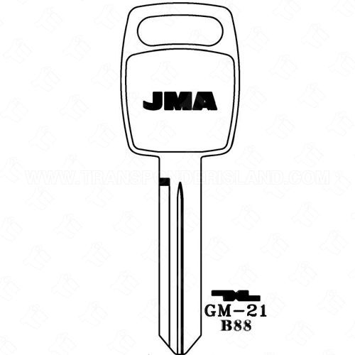 [TIK-JMA-GM21] JMA Saturn 7 Cut Key Blank GM-21 P1108 B88