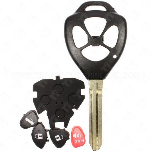 Lot Of 10 Aftermarket 4 Button Remote Head Key Shell Cases With Transponder For Honda