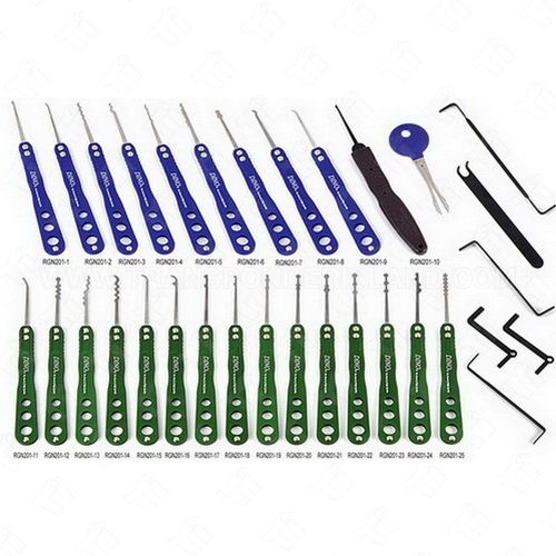 [TIT-RGN-201] Dino Blue and Green Stainless Pick Set 32 Pieces