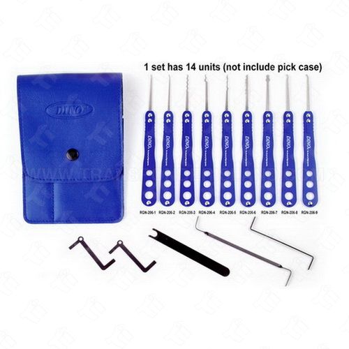 [TIT-RGN-206] Dino Blue Stainless Pick Set 14 Pieces